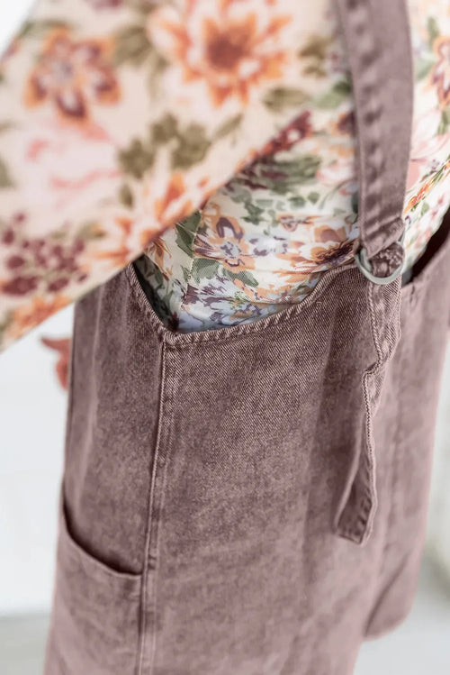 Deep V Denim Dress